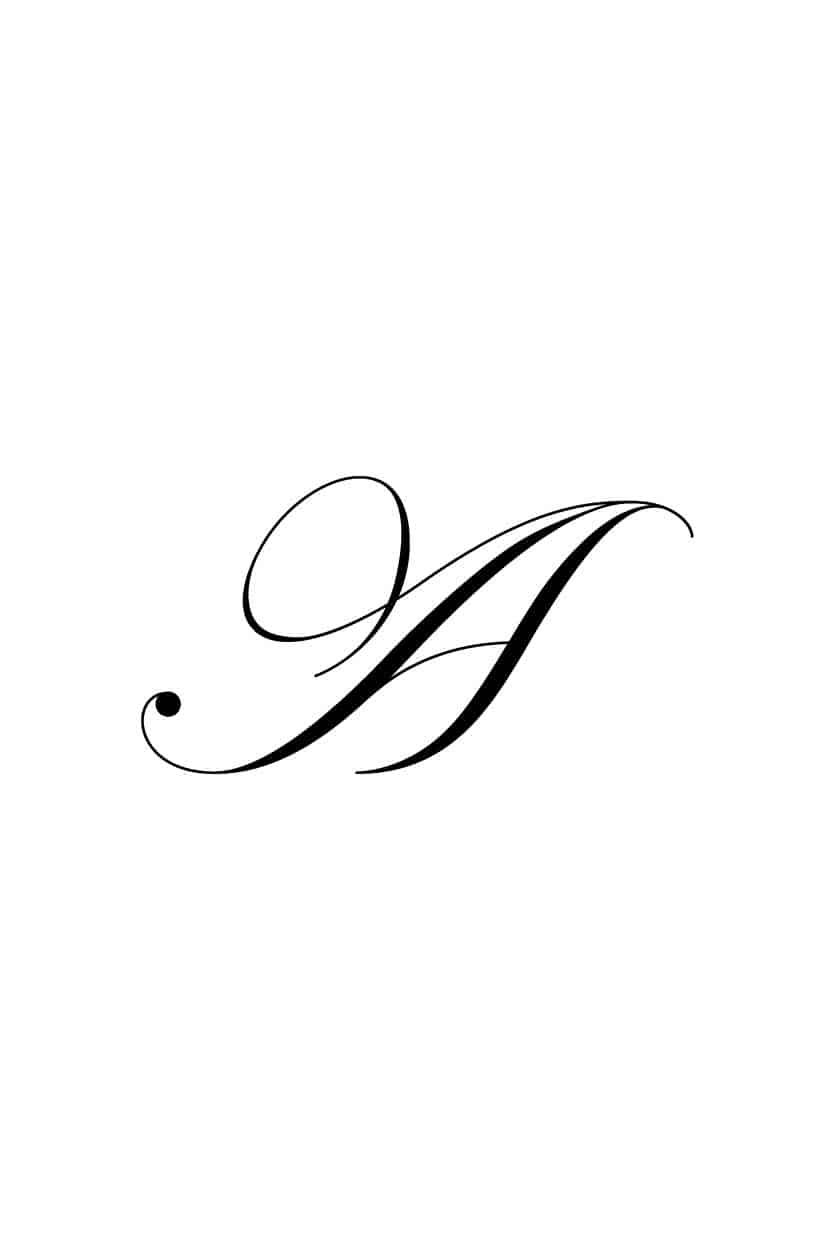a in cursive writing