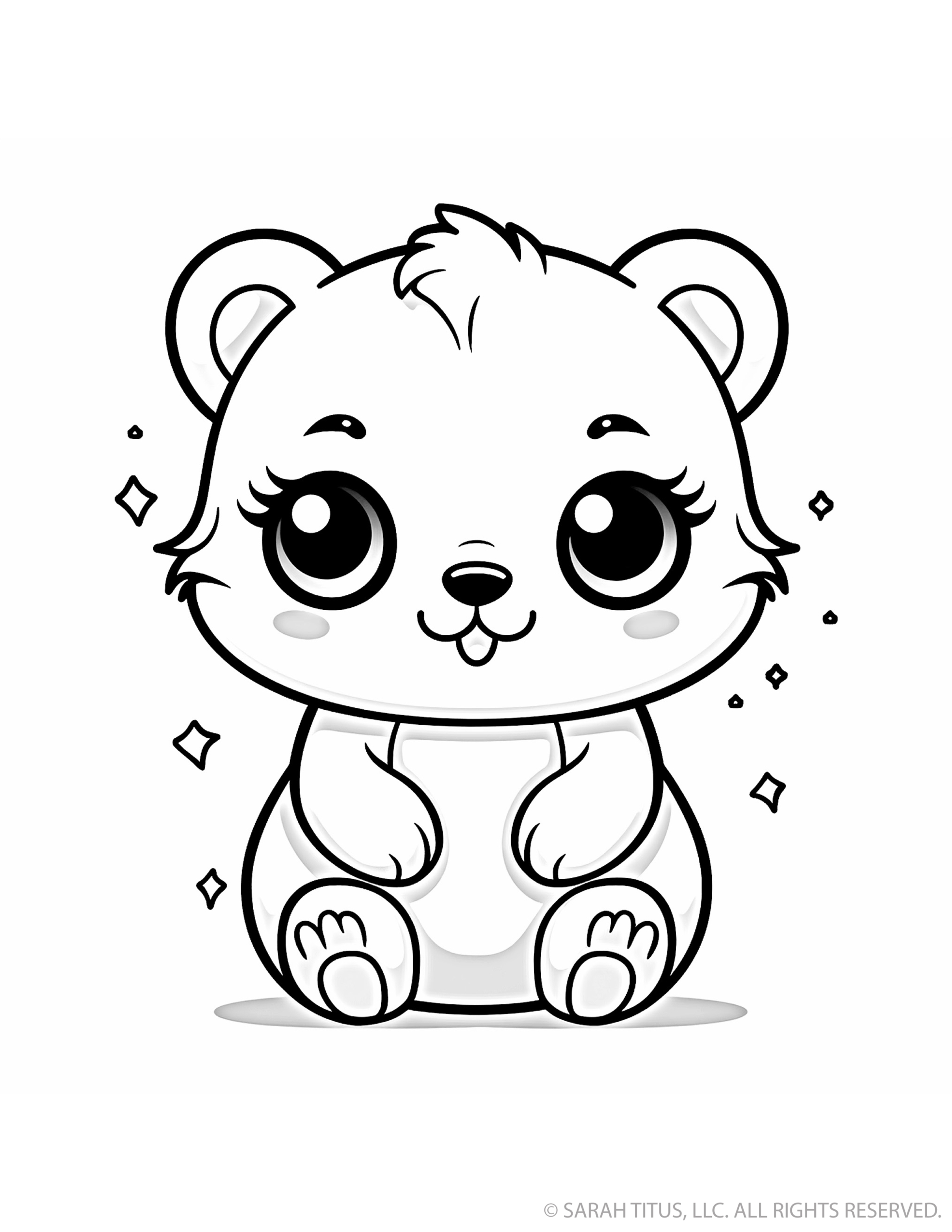 Free Cute Animal Coloring Pages Sarah Titus