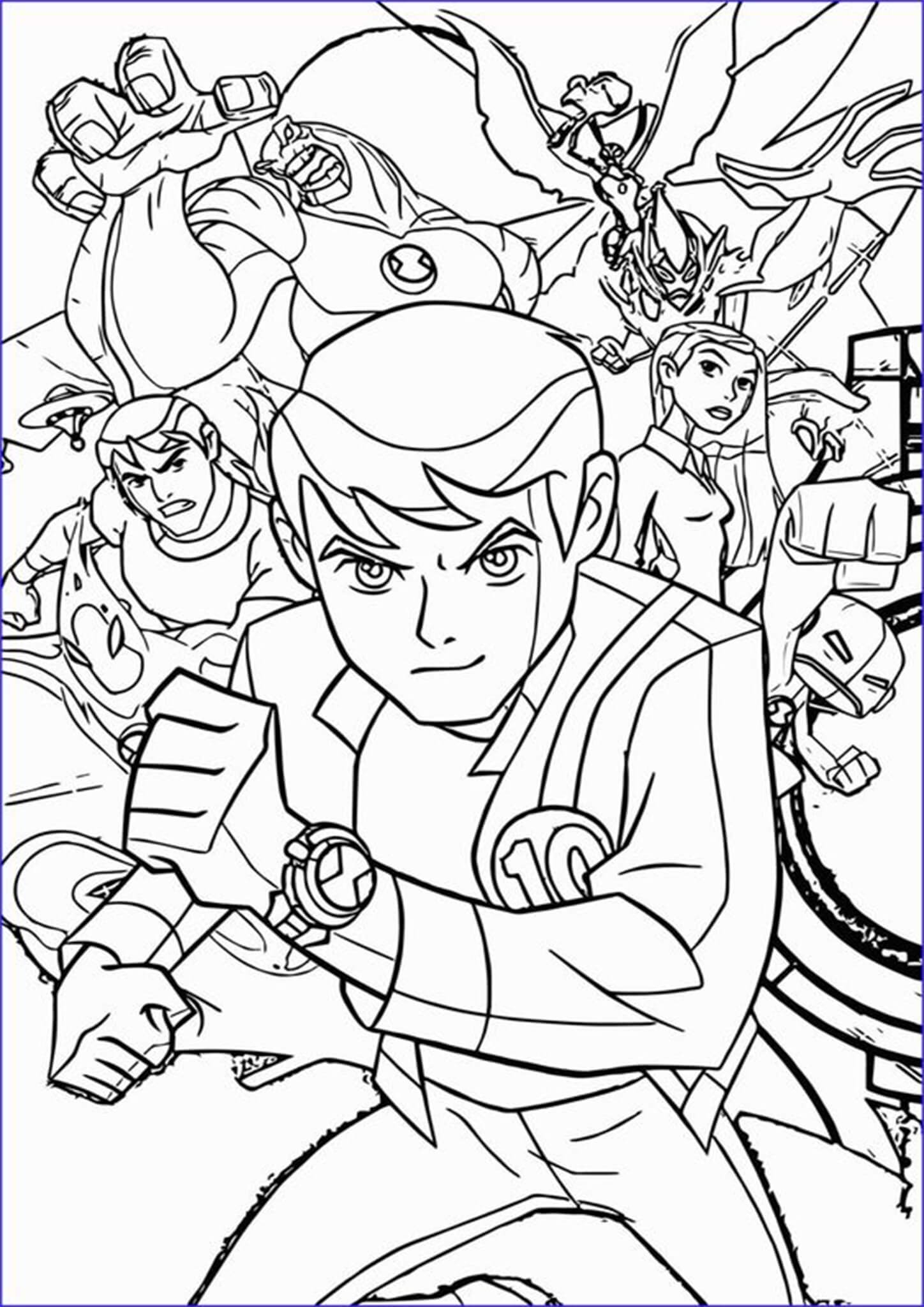 ben 10 coloring pages