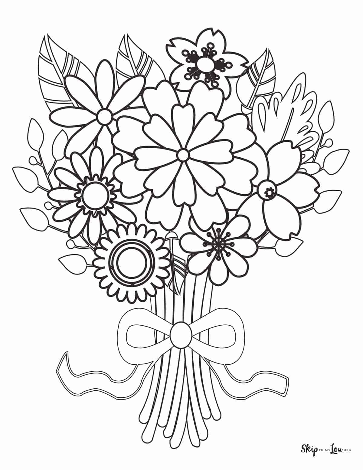 printable colouring pages flowers