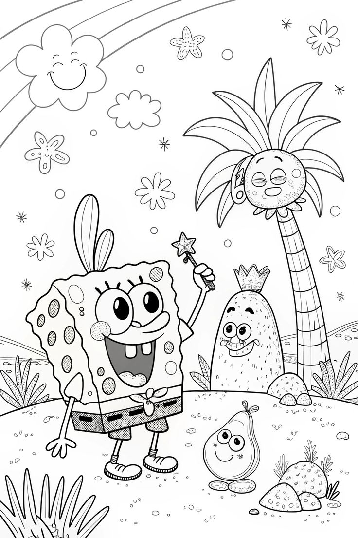 spongebob coloring pages to print