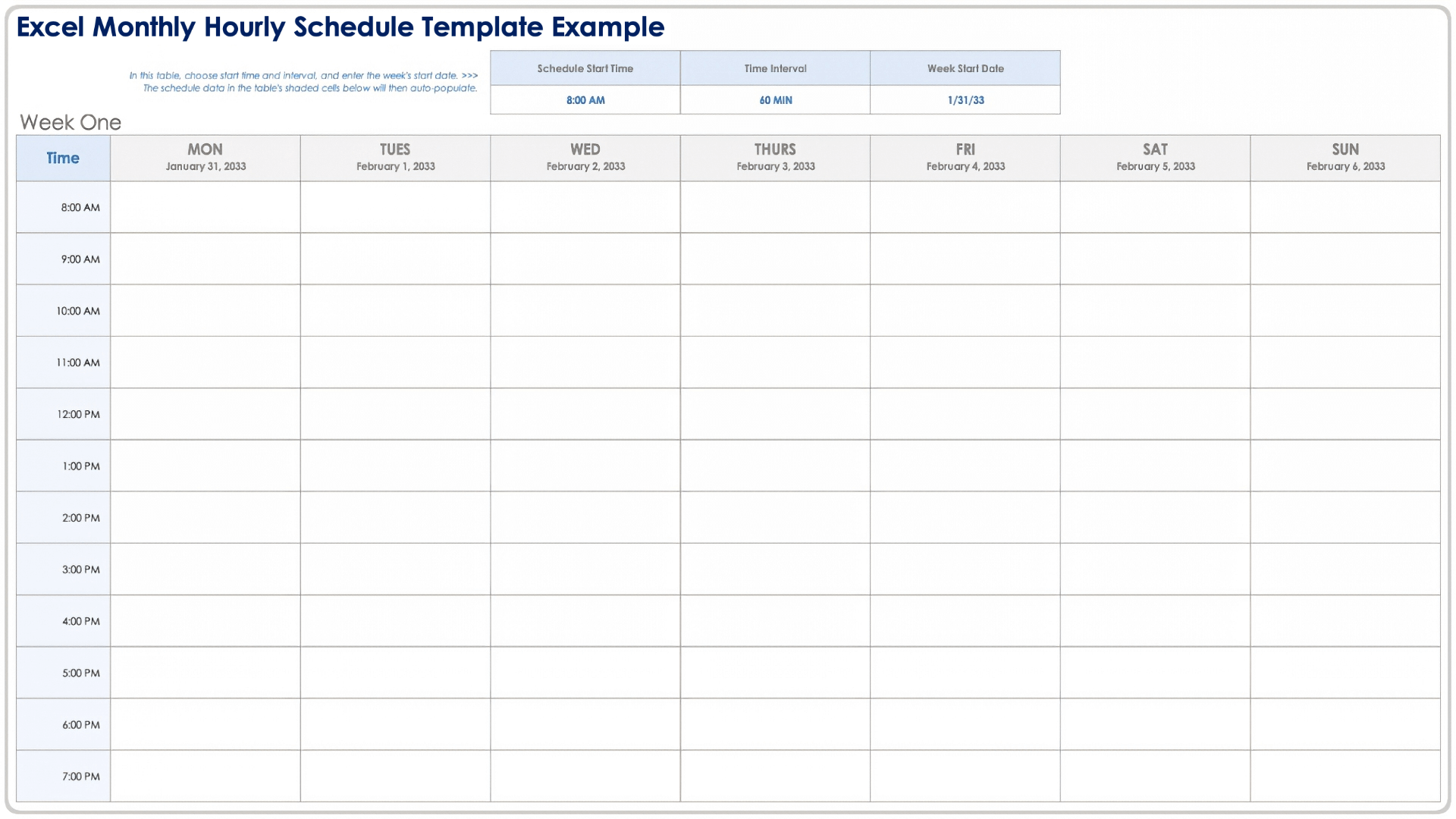 hourly daily planner printable