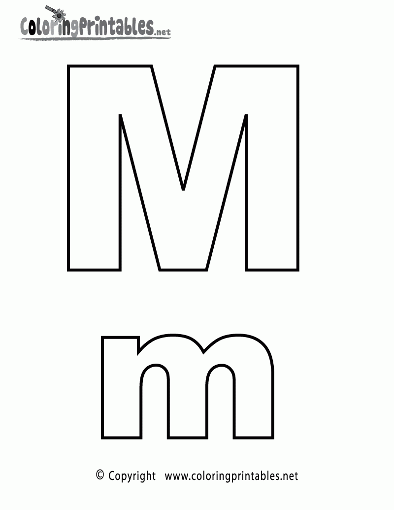 letter m coloring page