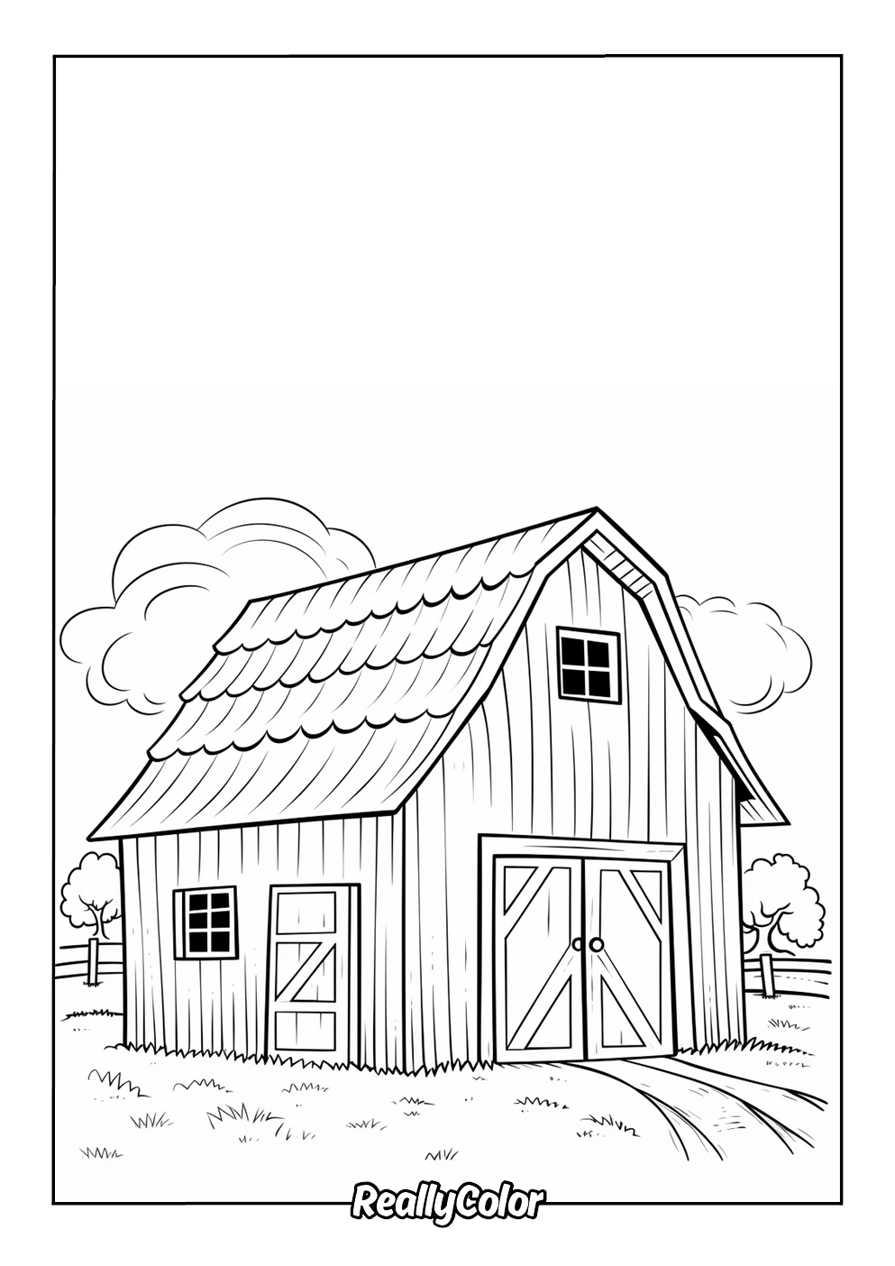 Free Printable Barn Coloring Pages Free Printable Barn Coloring Pages