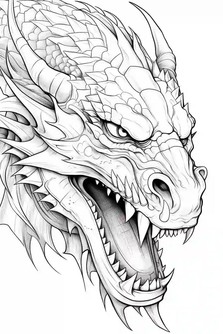print dragon coloring pages