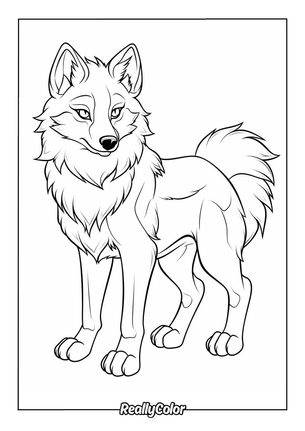 coloring pages of wolves