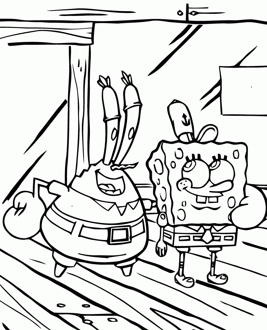 spongebob colouring in sheets