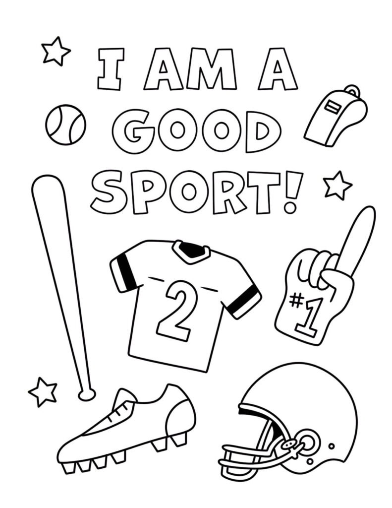 coloring pictures of sports