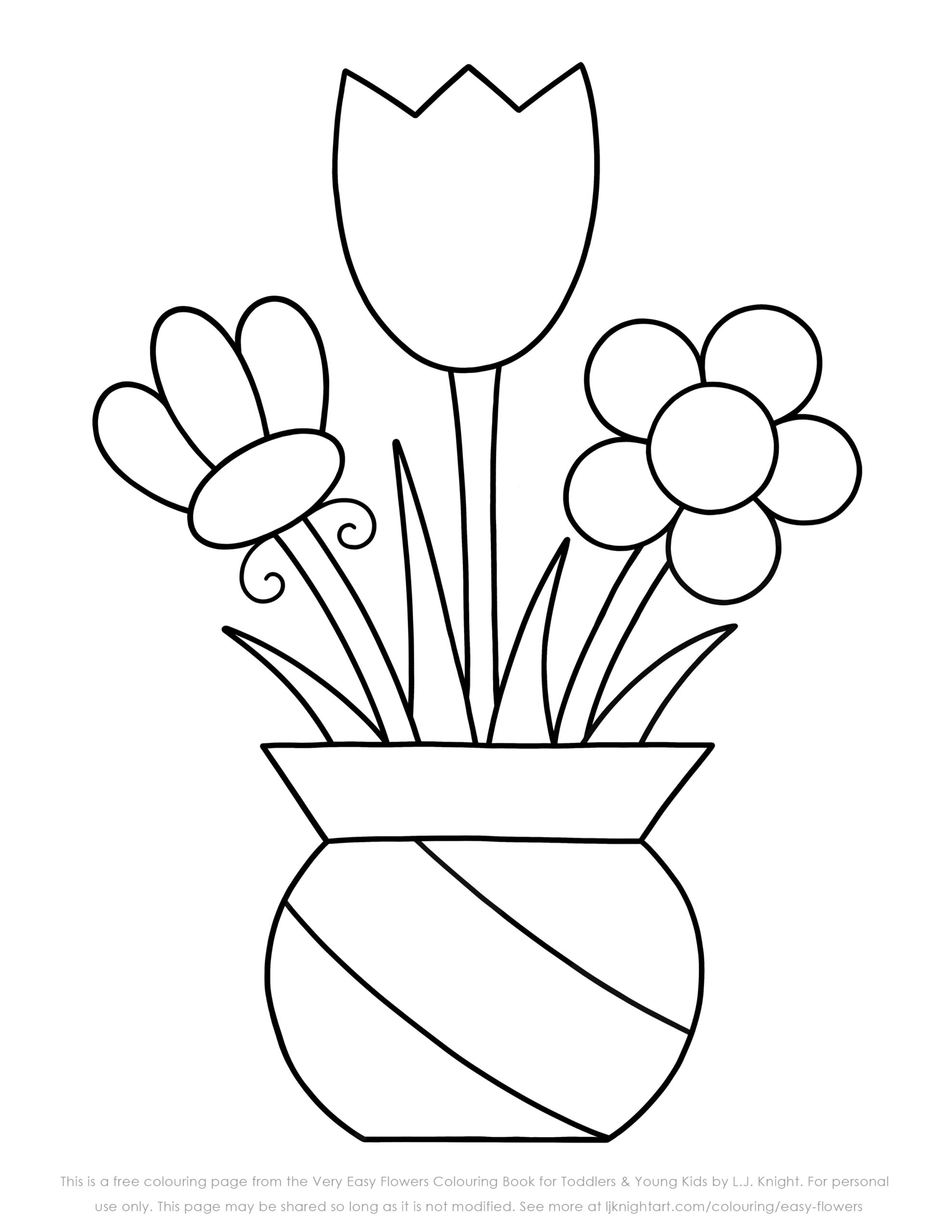 picture for colouring flower