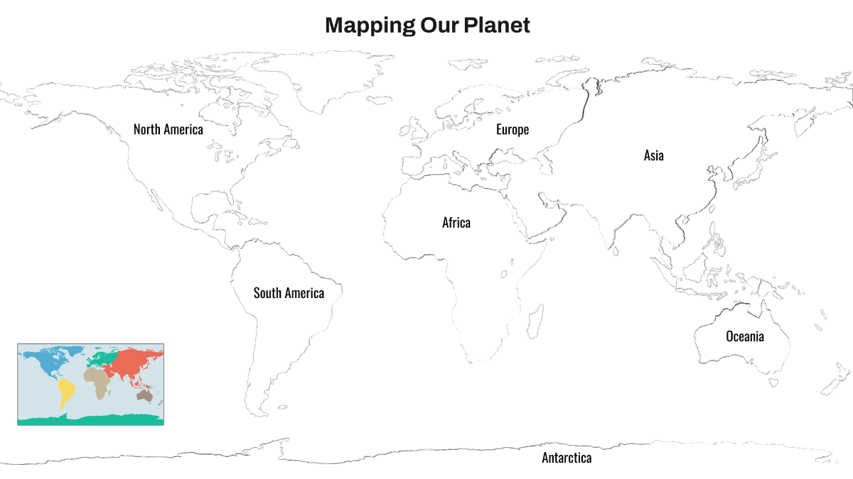 Free World Map Coloring Page Template To Edit Online