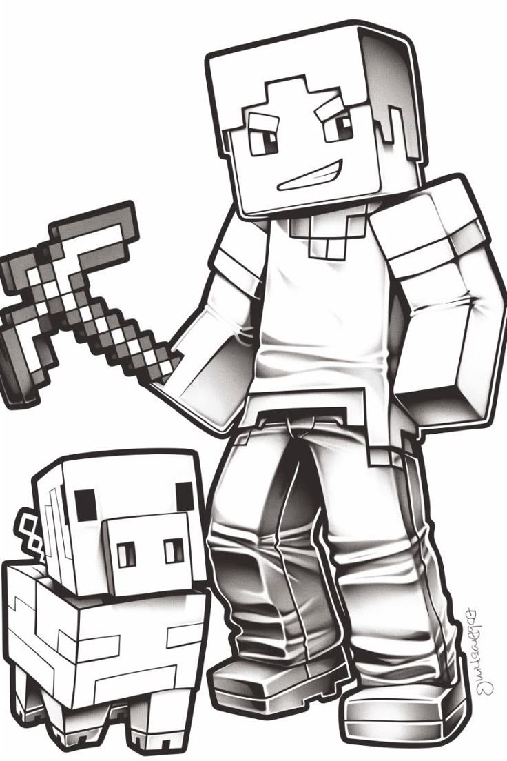 minecraft steve coloring pages minecraft steve coloring pages