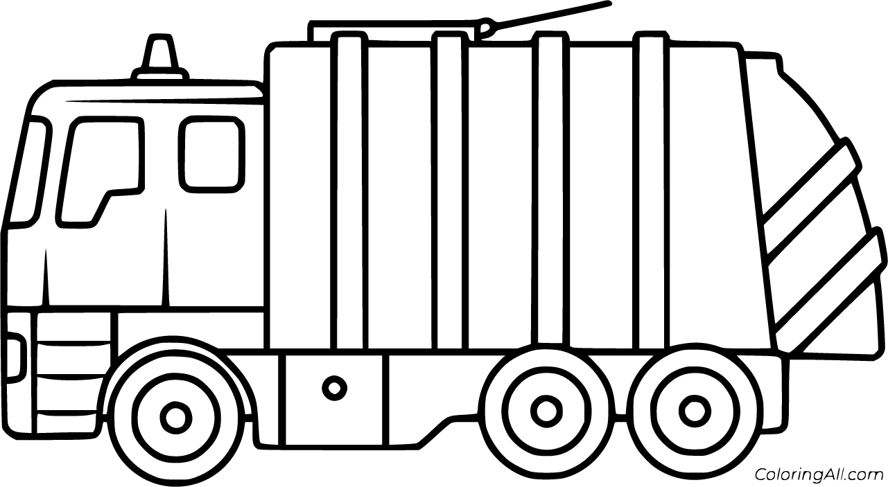 garbage truck coloring page