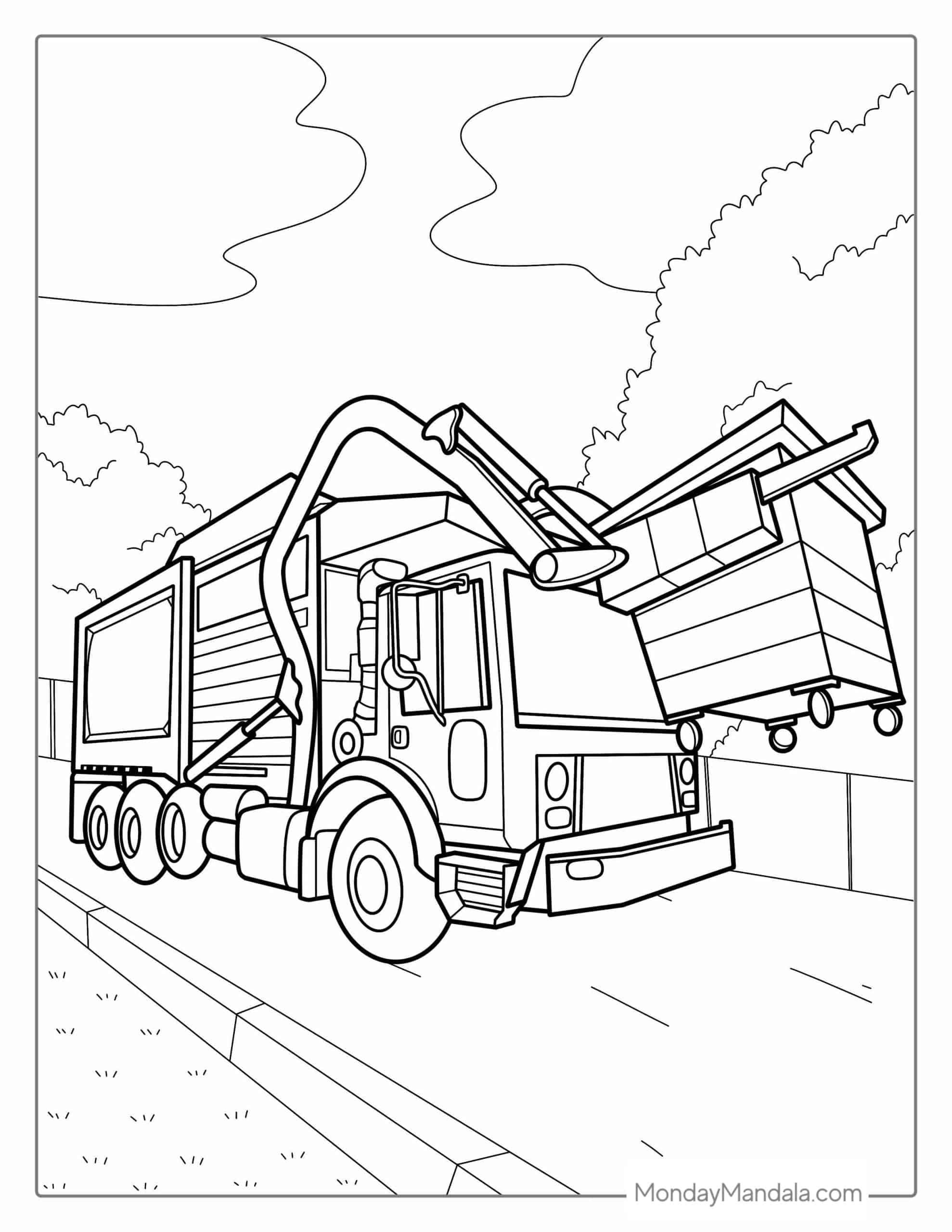 Garbage Truck Coloring Pages Free Printables Free Coloring Pages For Kids