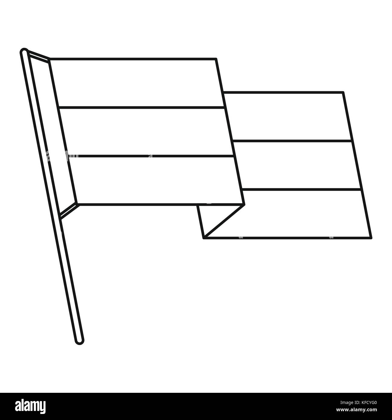 Germany Flag Icon Outline Style Stock Vector Image Art Alamy