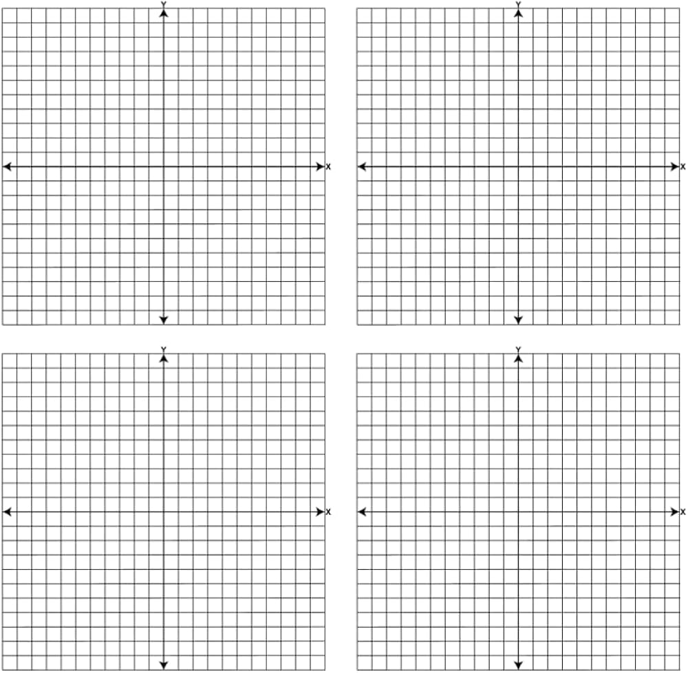 Graph Paper With XY Axis 4 Quadrant Coordinate Grid 120 Pages 8 5 X 11 Make It On Paper Graphs Amazon Books
