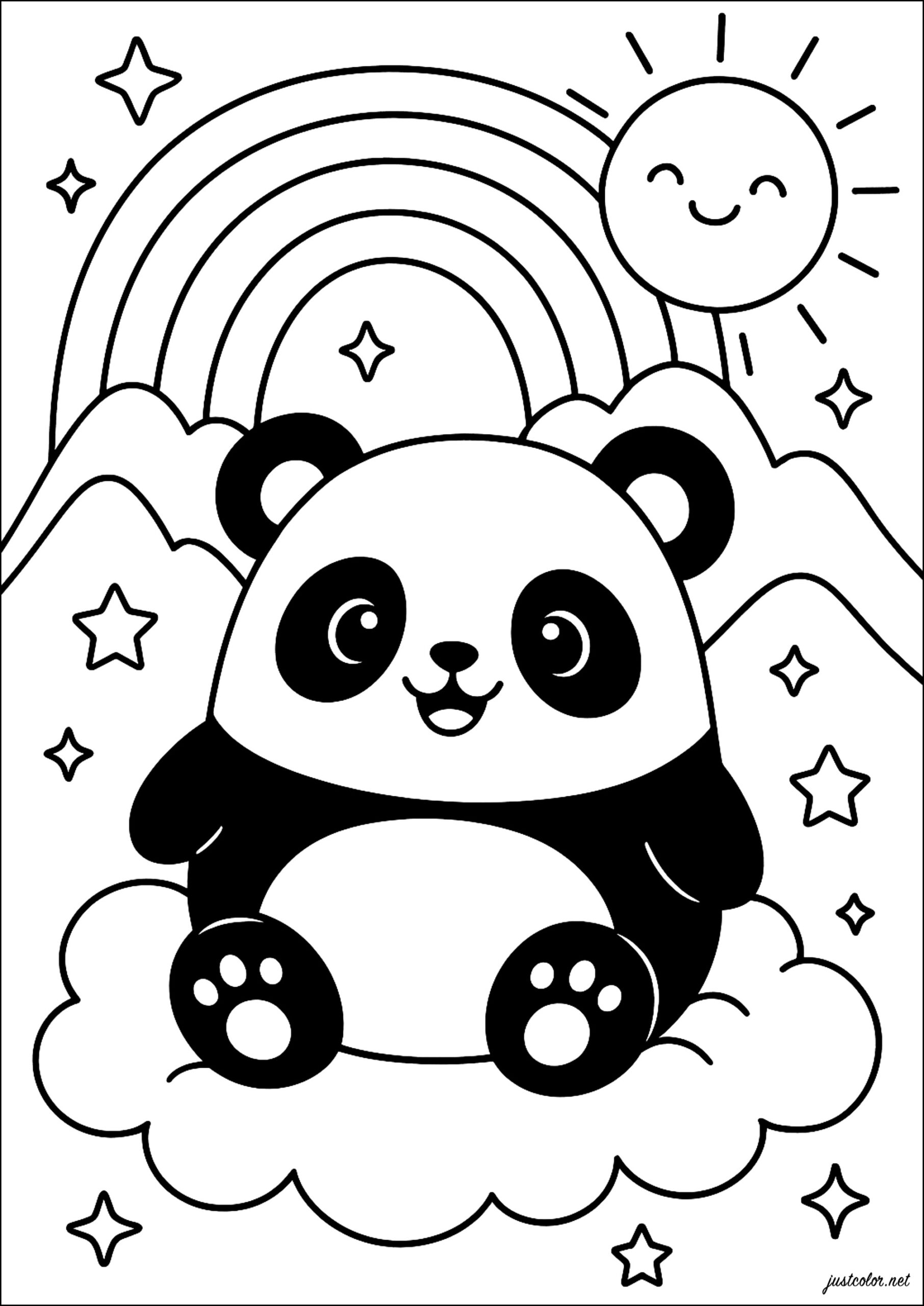 panda bear coloring pages