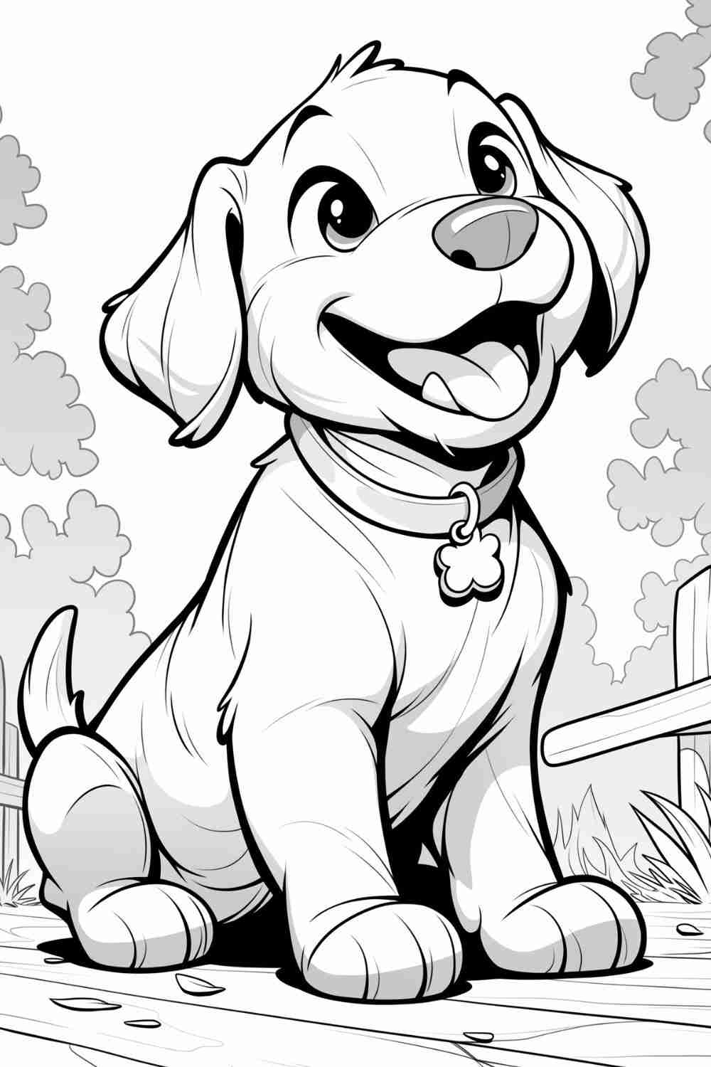 dog coloring book pages