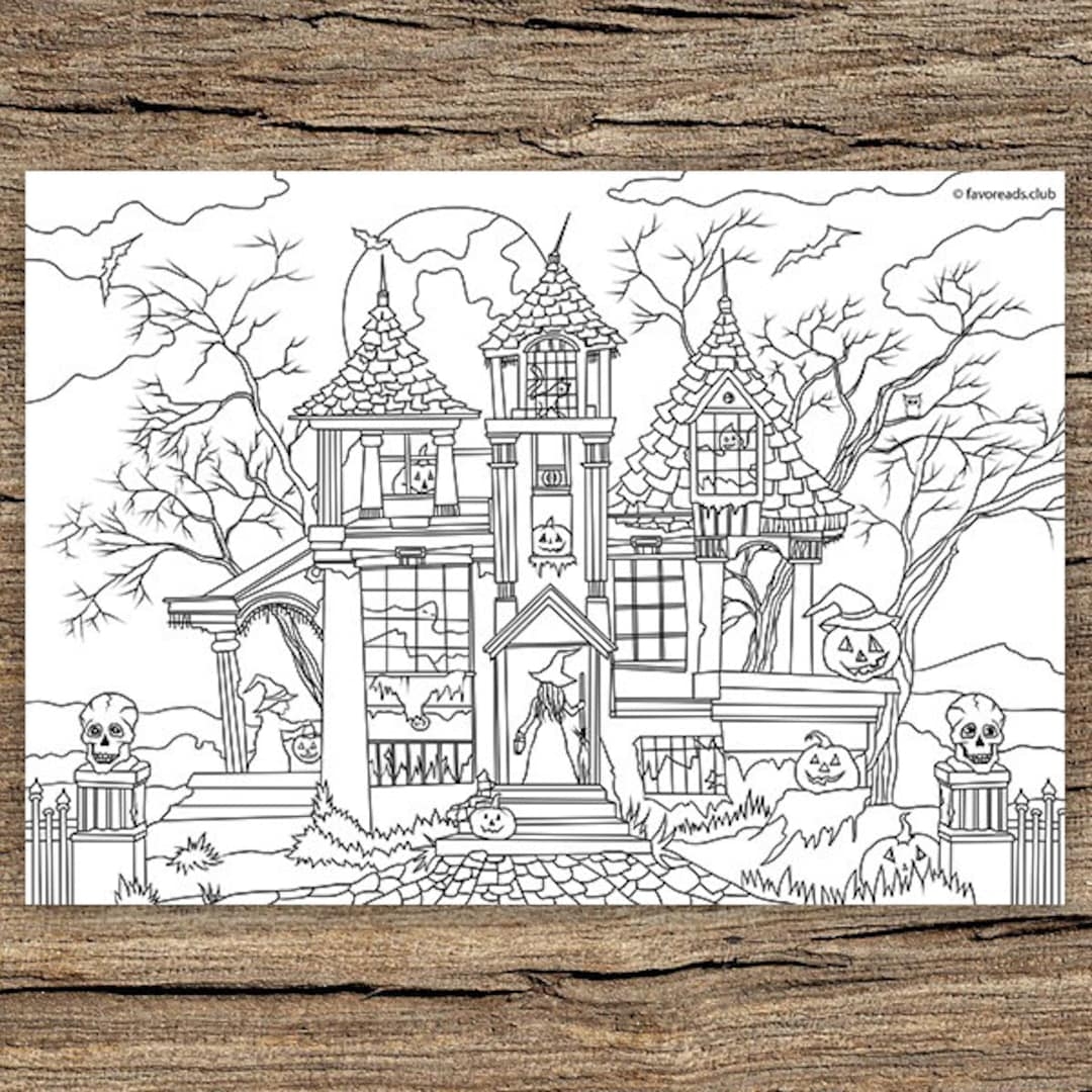 Haunted House Printable Adult Coloring Page From Favoreads coloring Book Pages For Adults And Kids Coloring Sheets Coloring Designs Etsy Haunted House Printable Adult Coloring Page From Favoreads coloring Book Pages For Adults And Kids Coloring Sheets Coloring Designs Etsy