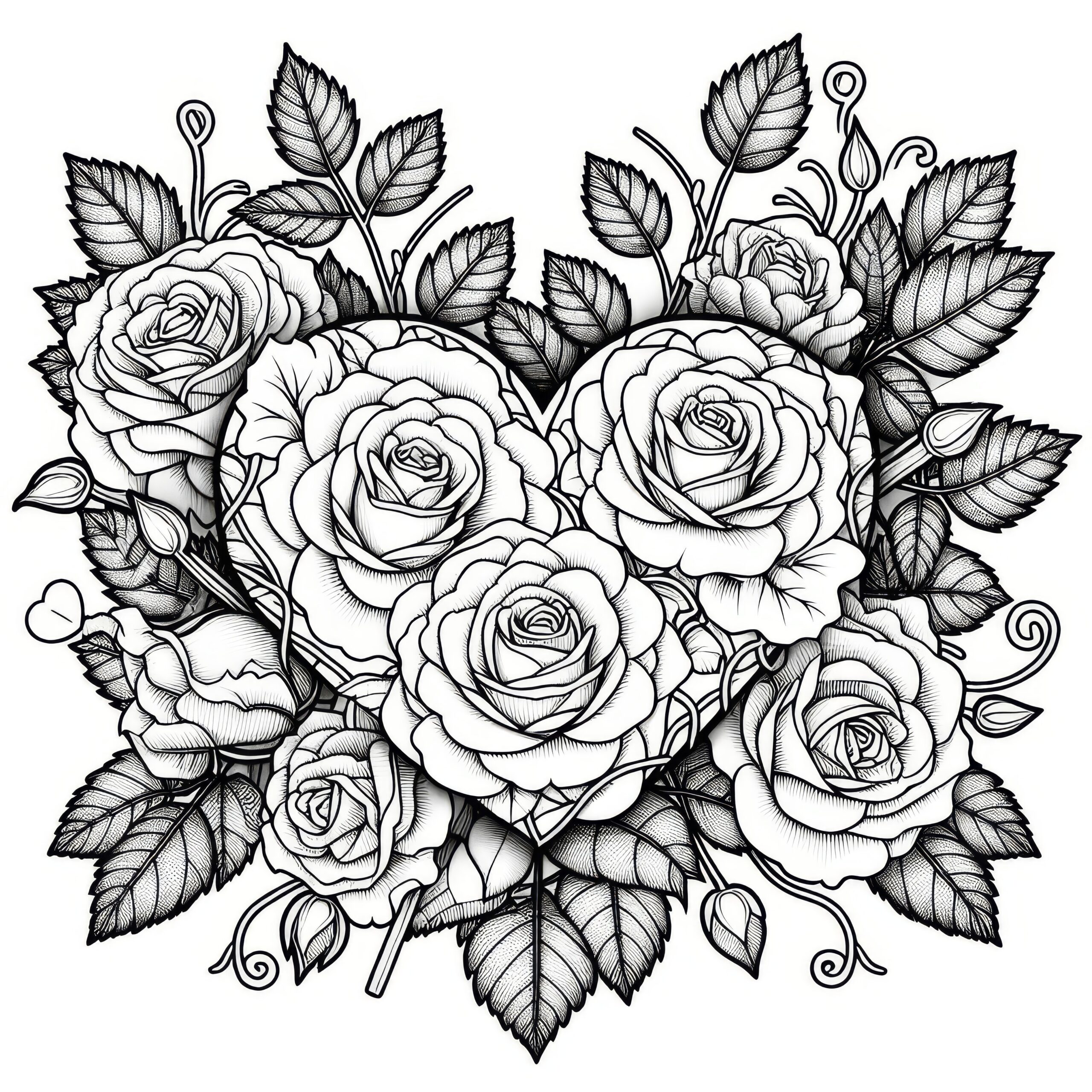 coloring pages for roses