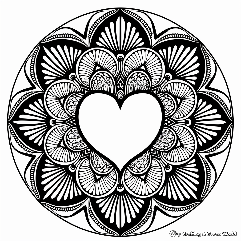 Heart Mandala Coloring Pages Free Printable Heart Mandala Coloring Pages Free Printable