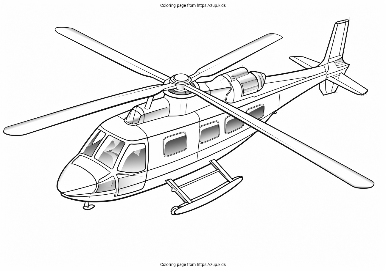 colouring pages of helicopter