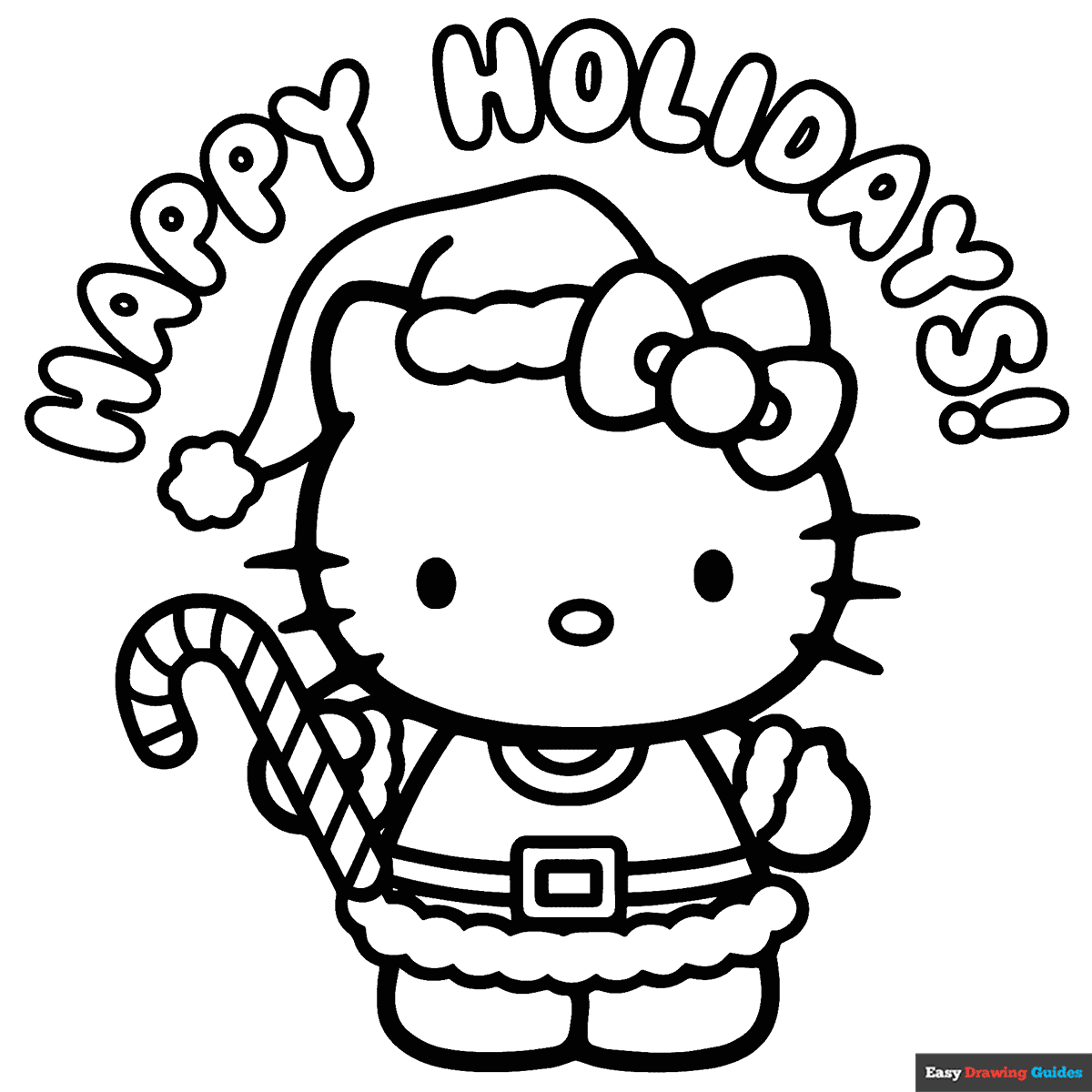 hello kitty colouring pages printable