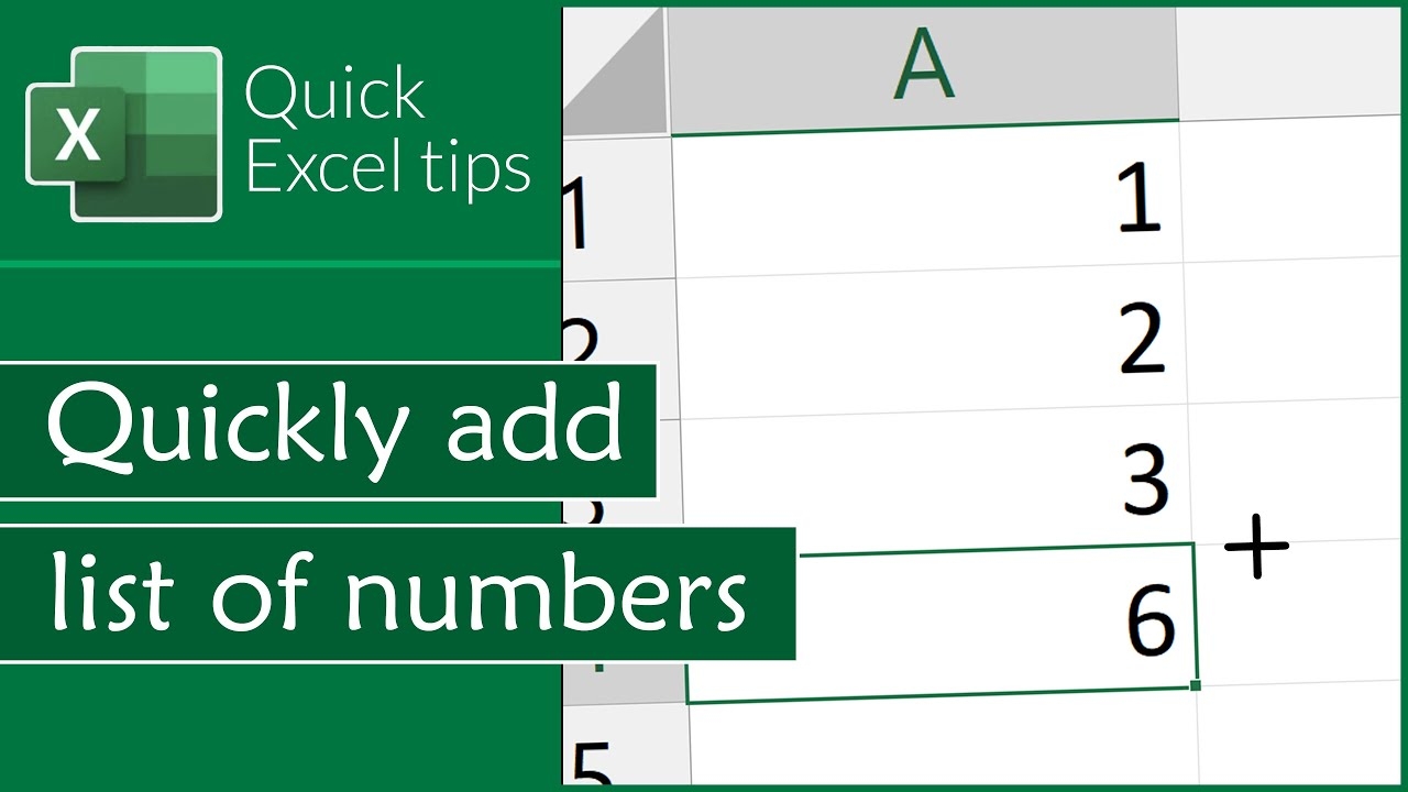 How To Add A List Of Numbers Quickly YouTube
