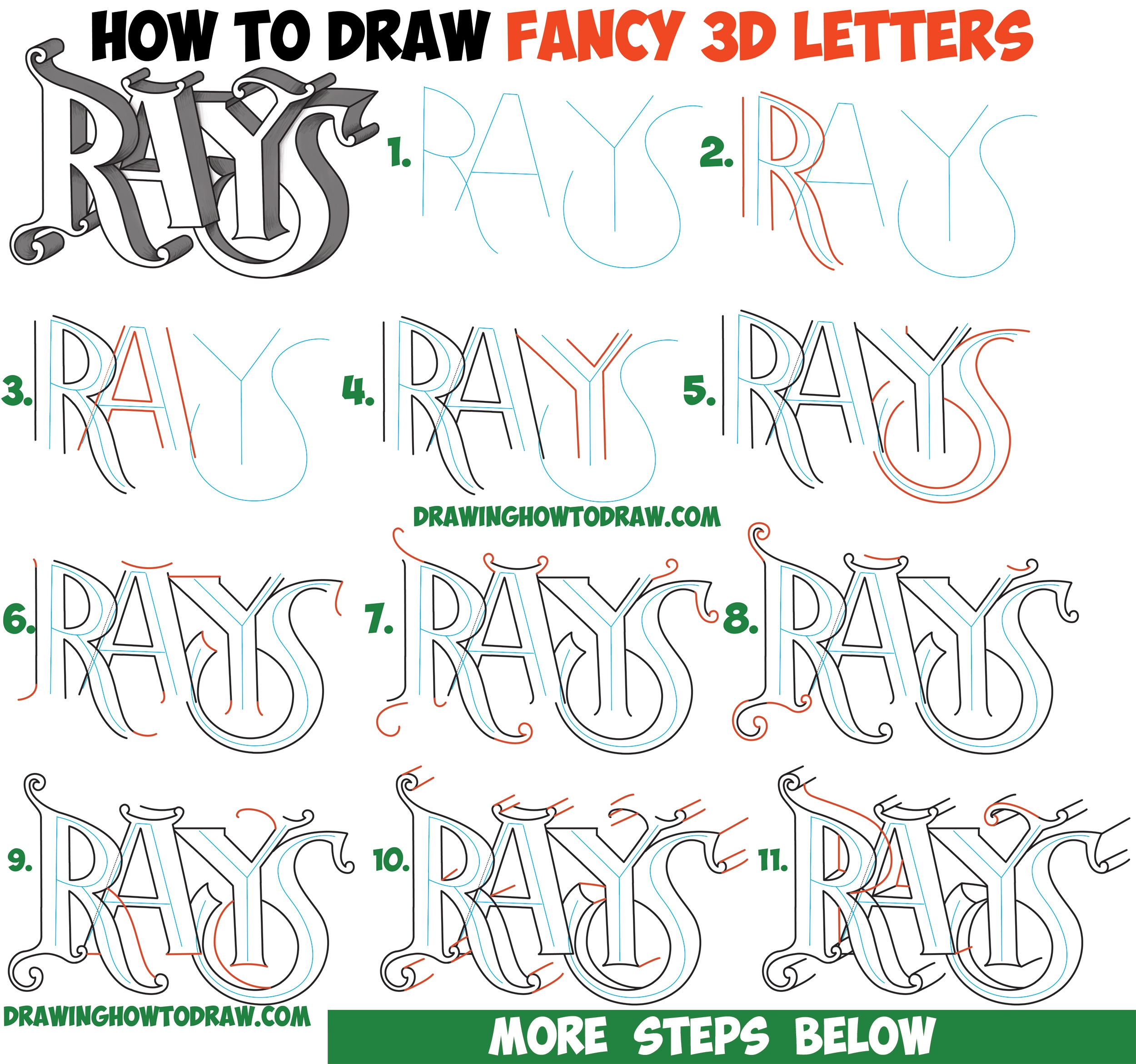 how to draw fancy letters