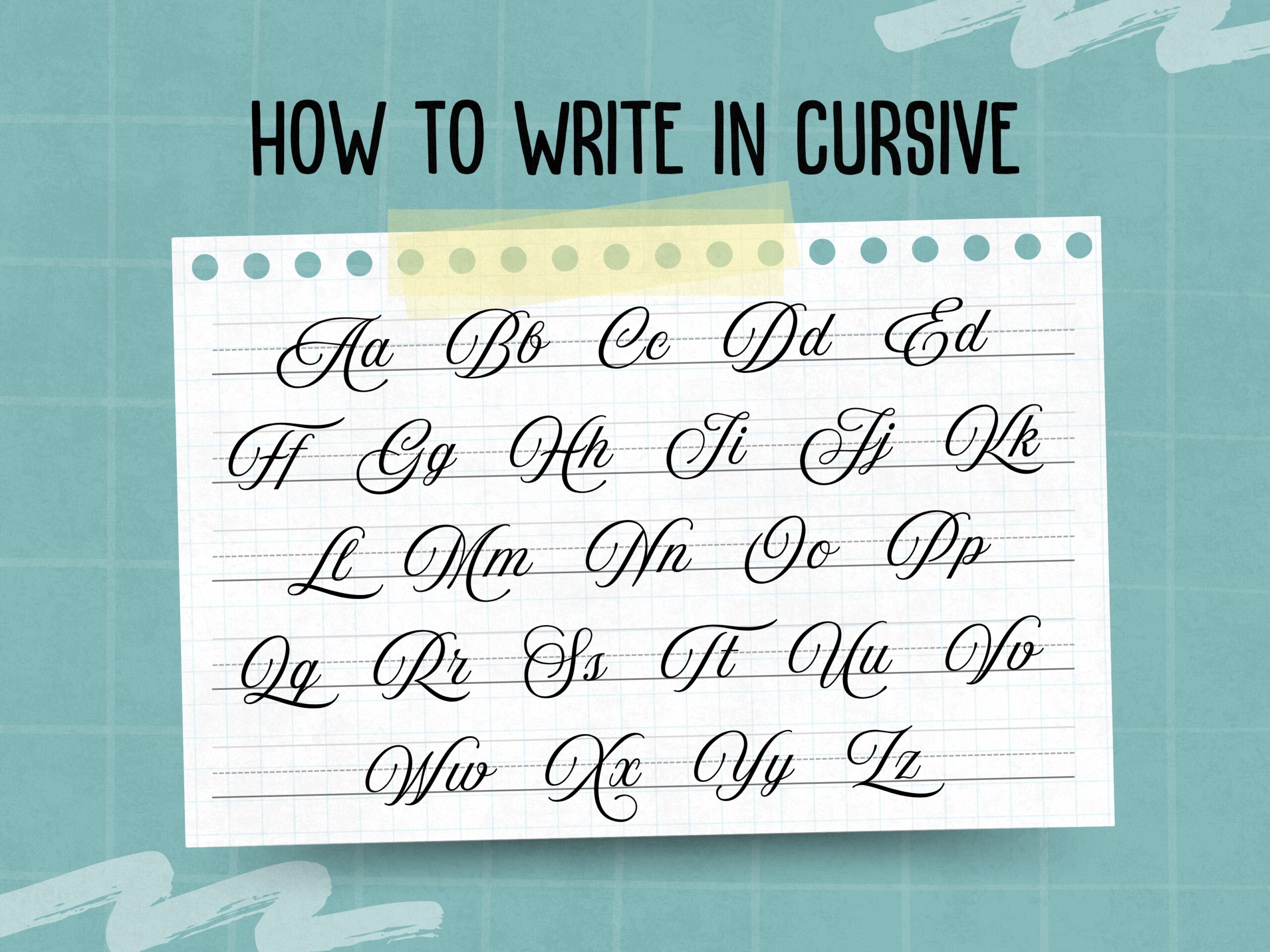 How To Write In Cursive with Pictures WikiHow