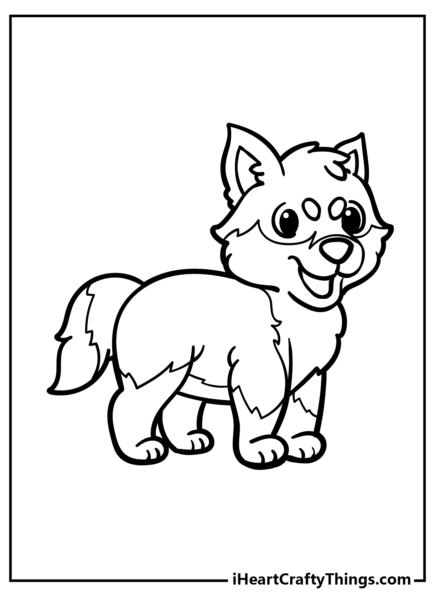 husky dog colouring pages