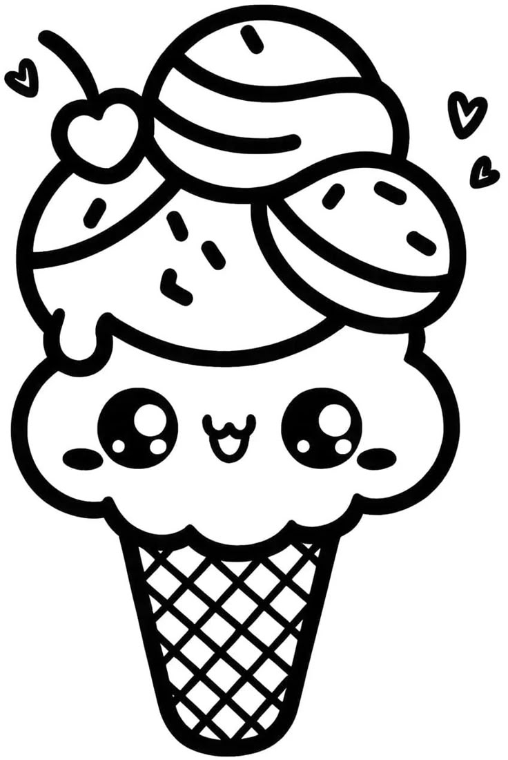 coloring pages for ice cream