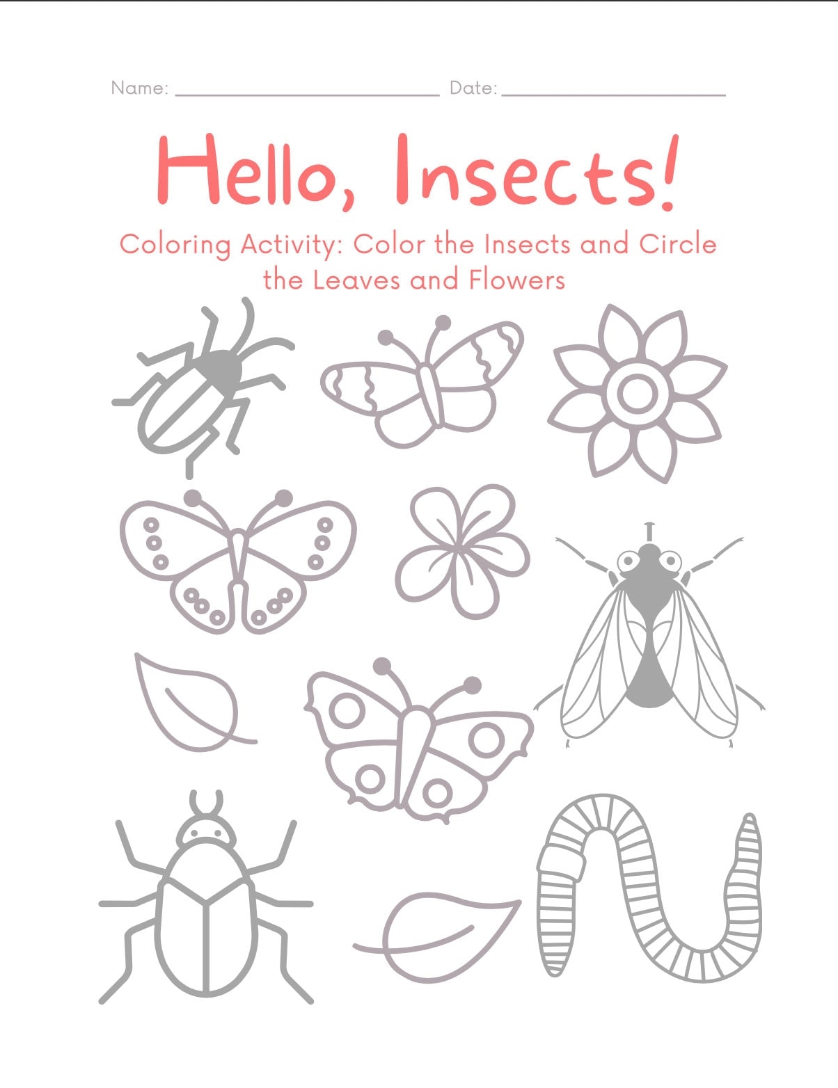 coloring pages of insects coloring pages of insects