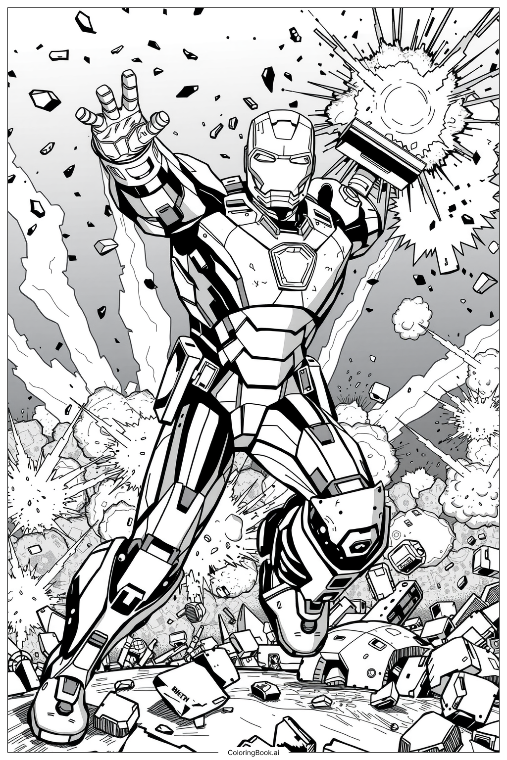 iron man coloring page
