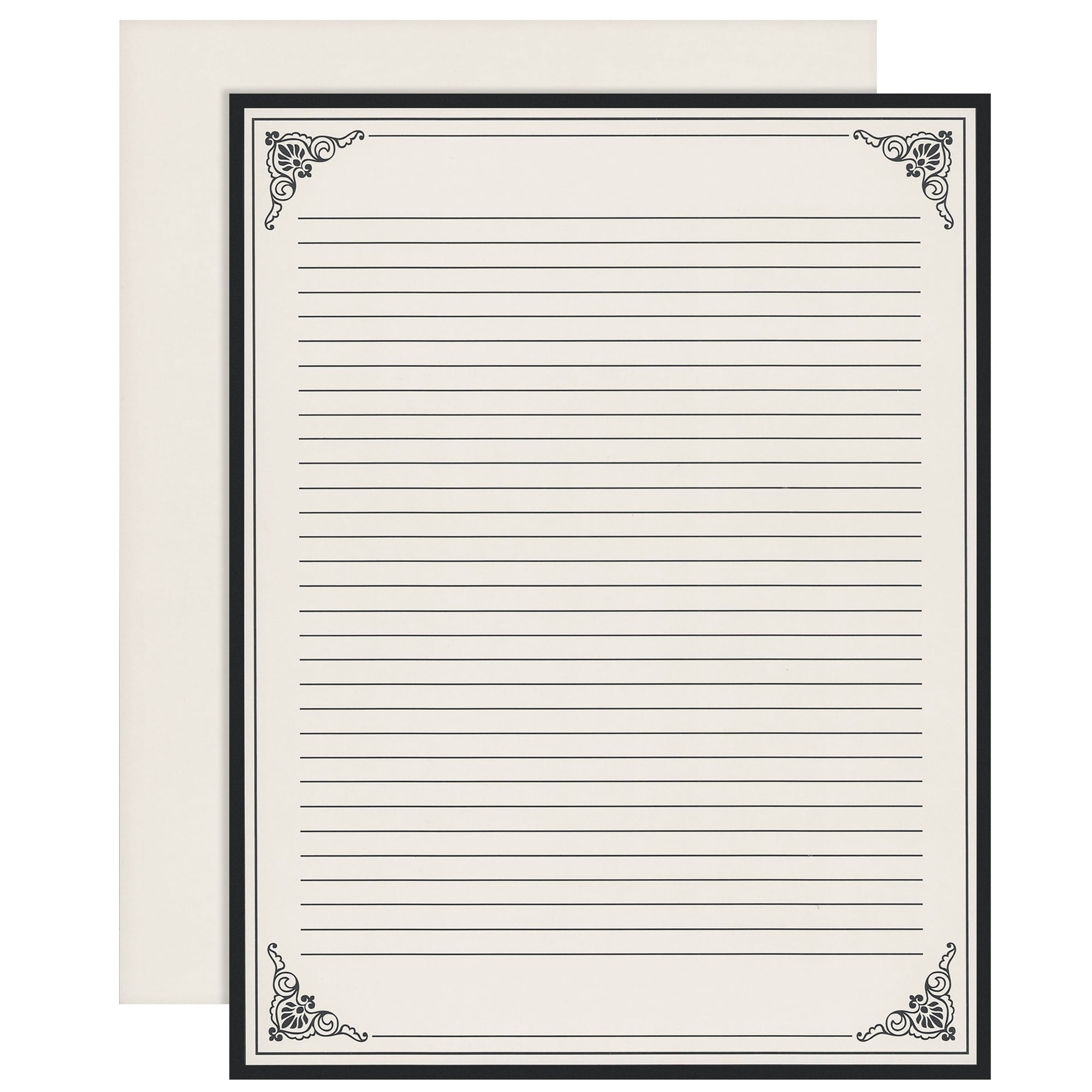Juvale Vintage Lined Paper 48 Sheets 8 5 X 11 In Cream Stationery Letter Paper With Lines For Handwritten Letters Compatible With Inkjet Laser Printers Walmart Business Supplies