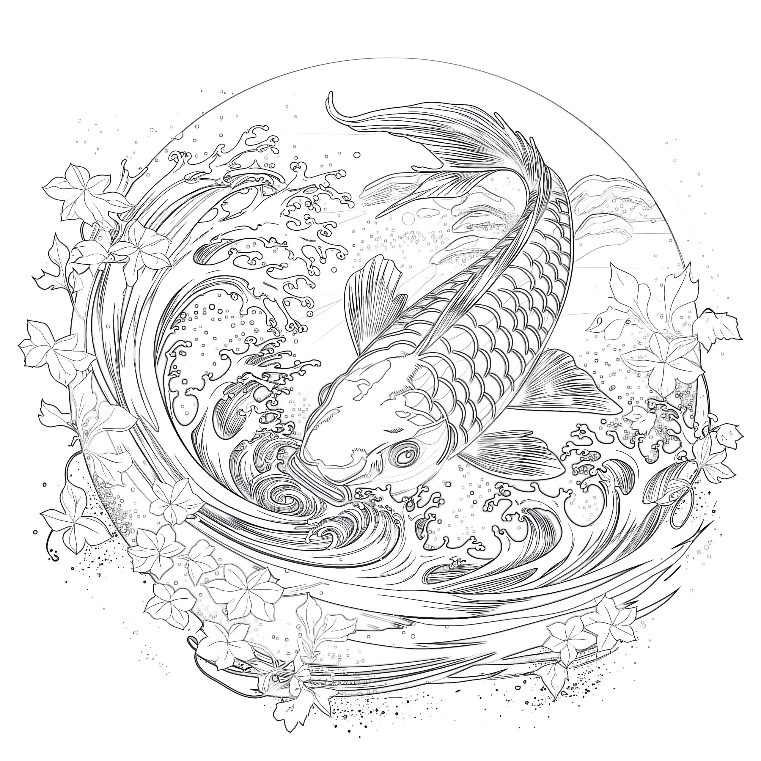 Koi Coloring Pages For Adults Coloring Pages Mimi Panda Koi Coloring Pages For Adults Coloring Pages Mimi Panda