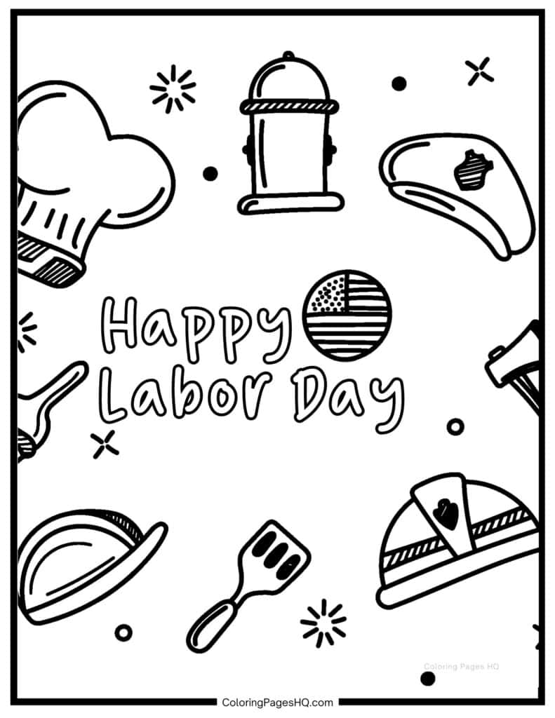 labor day color pages labor day color pages