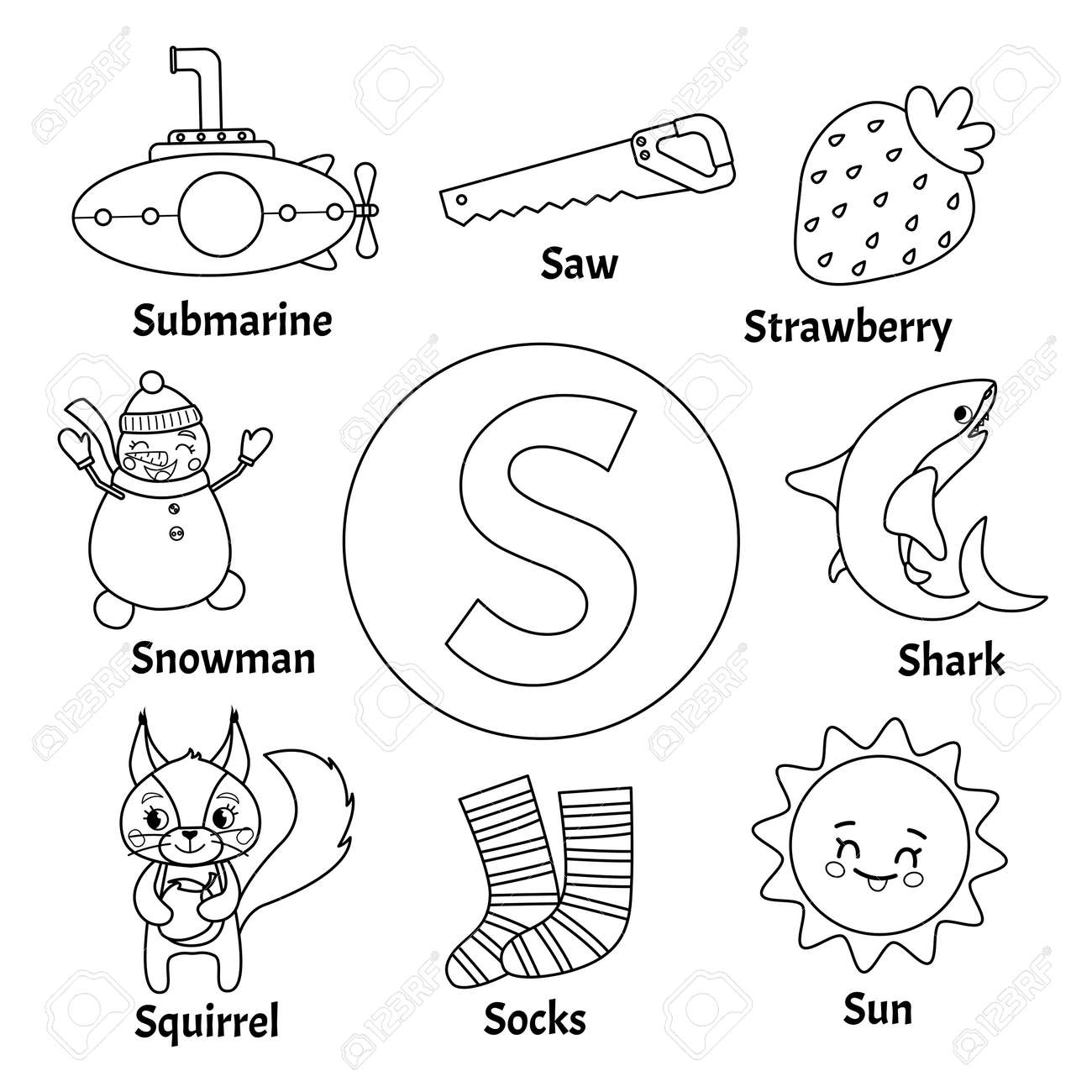 letter s coloring page