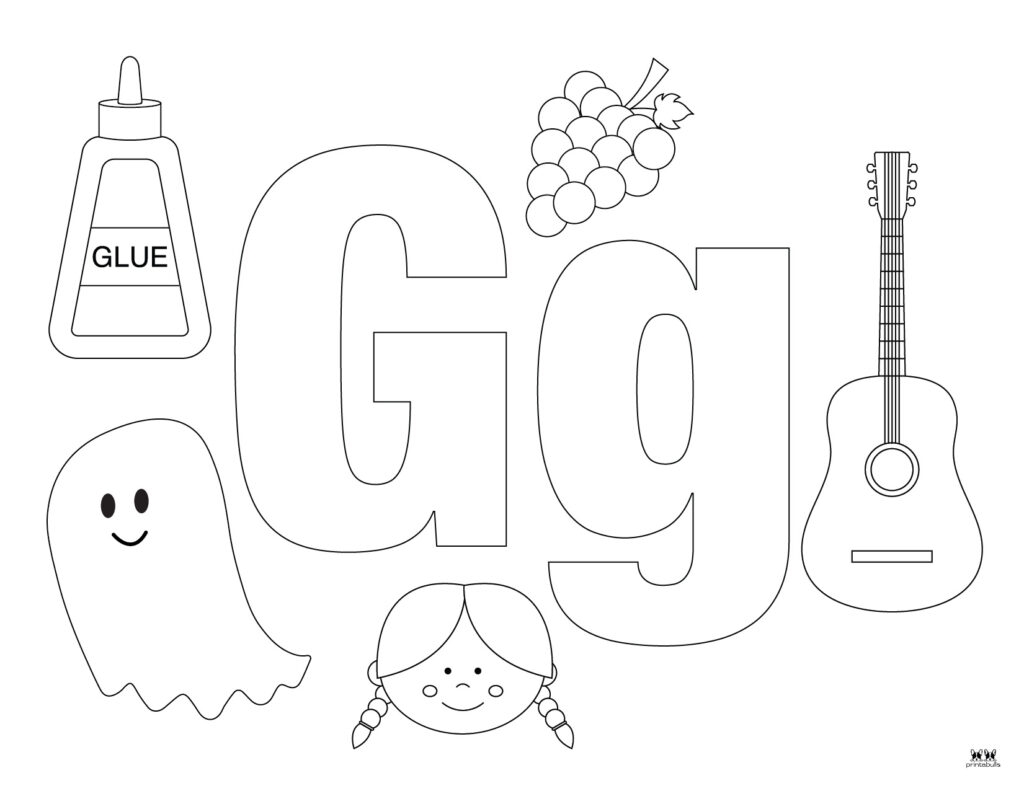 Letter G Coloring Pages 15 FREE Pages Printabulls