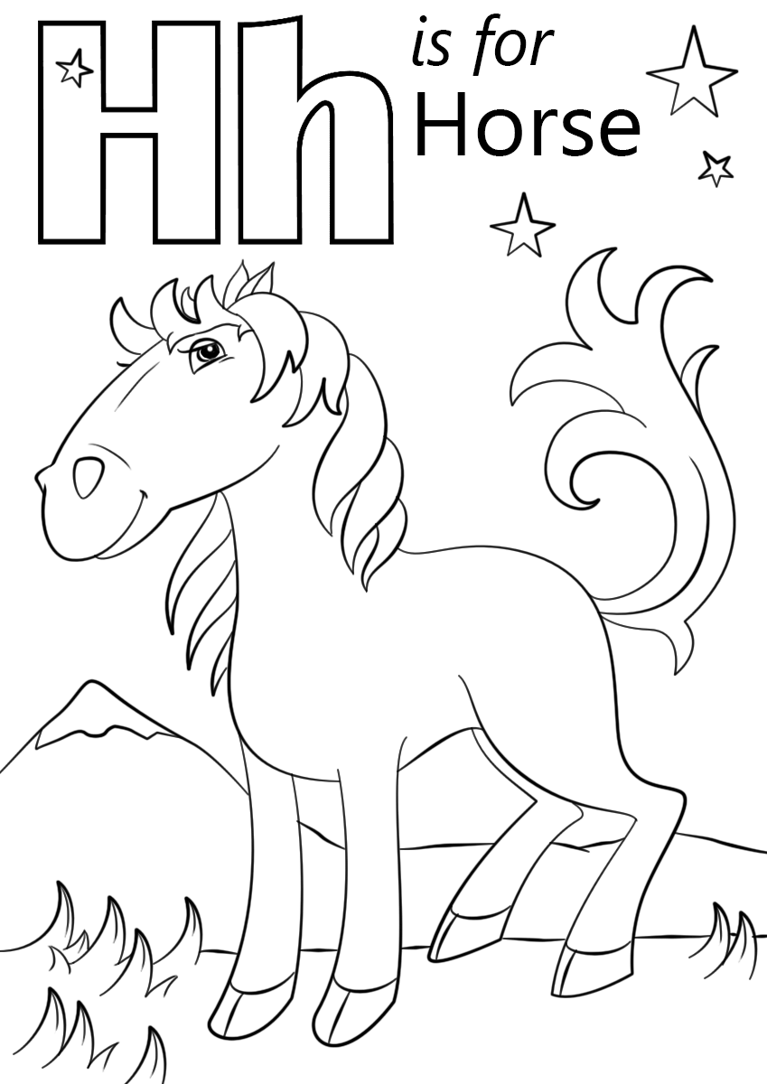 letter h coloring pages