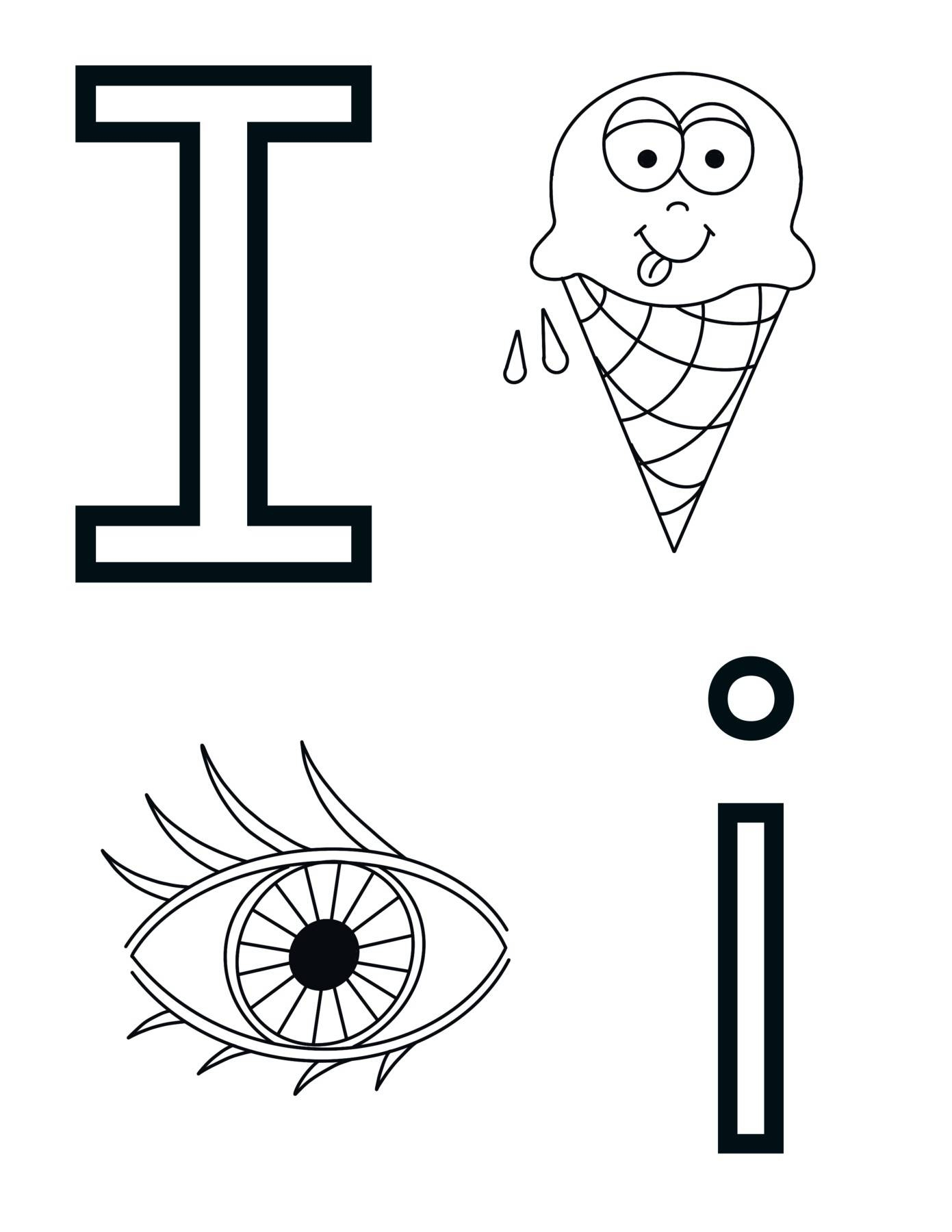 Letter I Alphabet Coloring Page Sheet By Knox Worksheets TPT