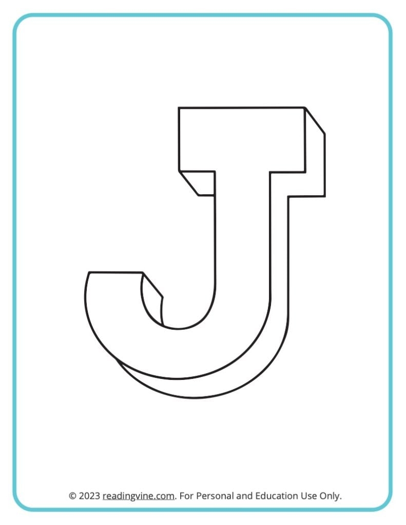letter j coloring page letter j coloring page