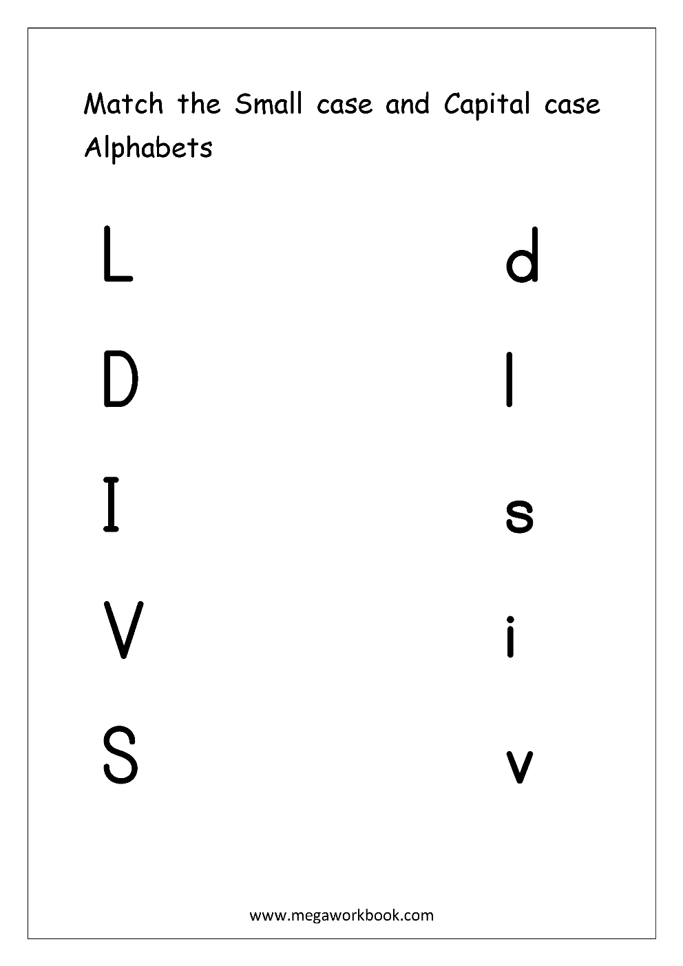 Letter Matching Worksheets Alphabet Matching Worksheets Alphabet Matching Printables Match Uppercase And Lowercase Letters MegaWorkbook
