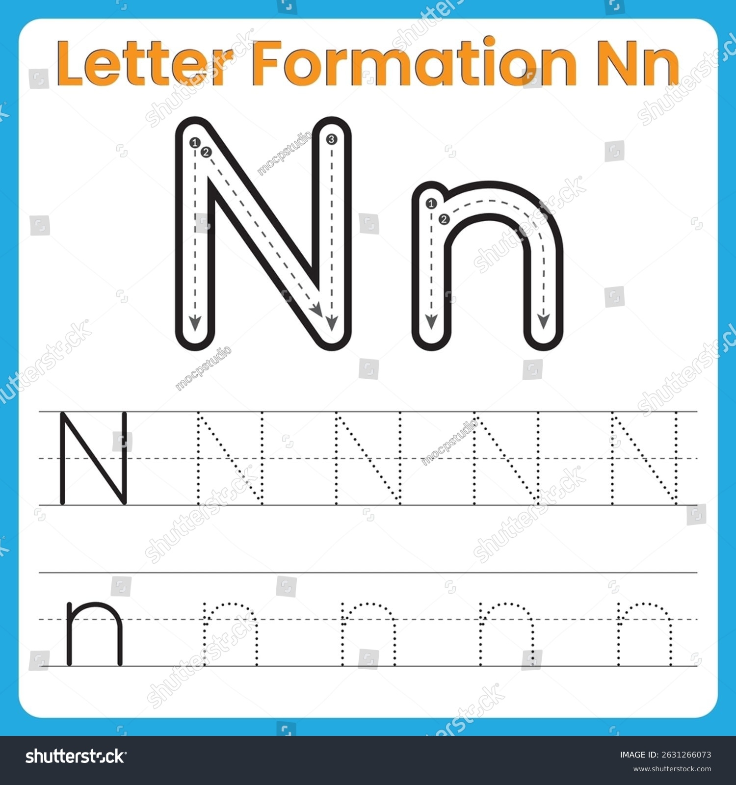 letter n tracing worksheet