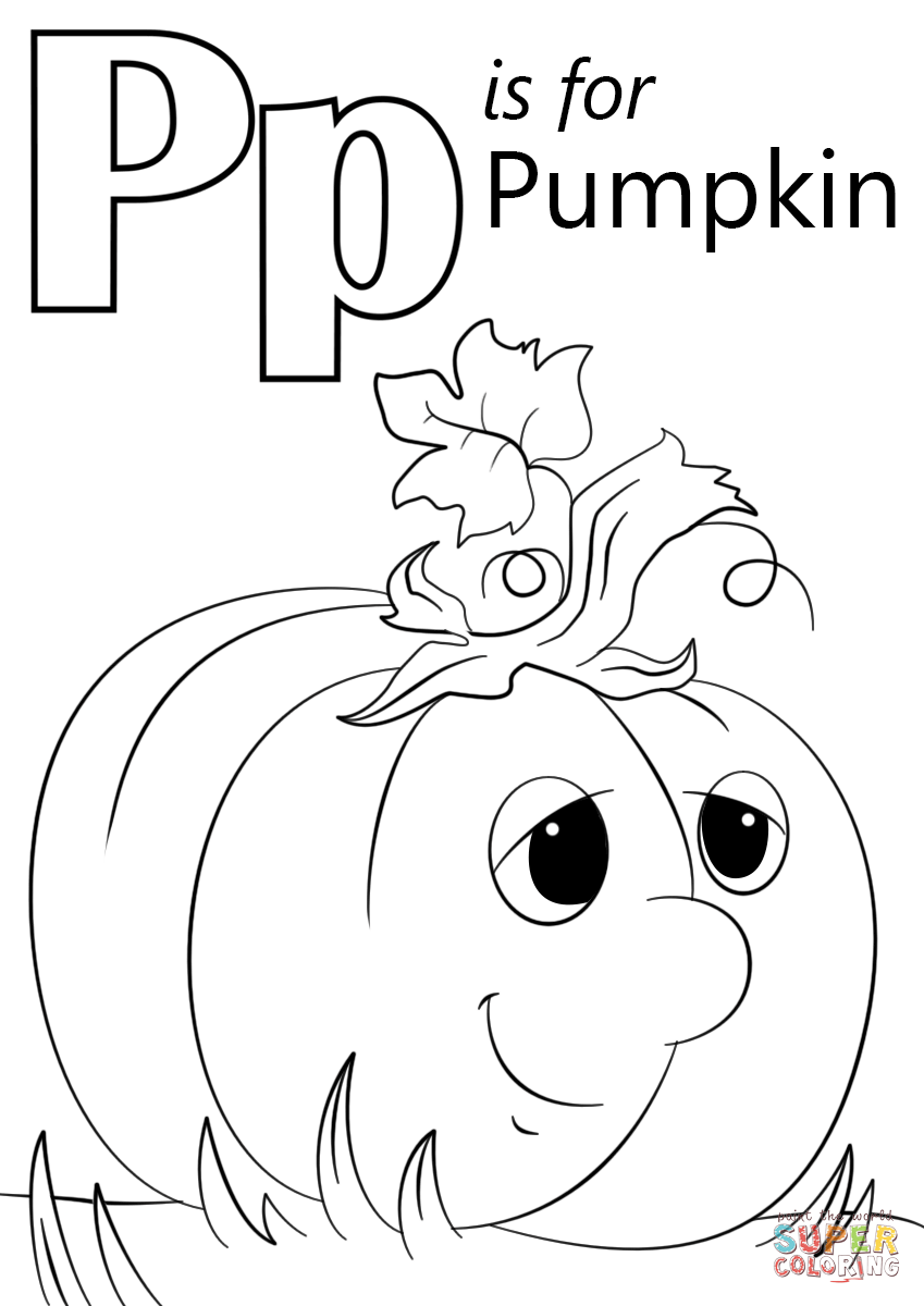 letter p coloring pages