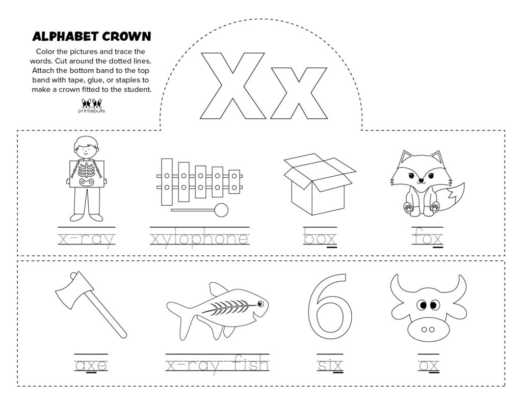 letter x worksheets for preschool