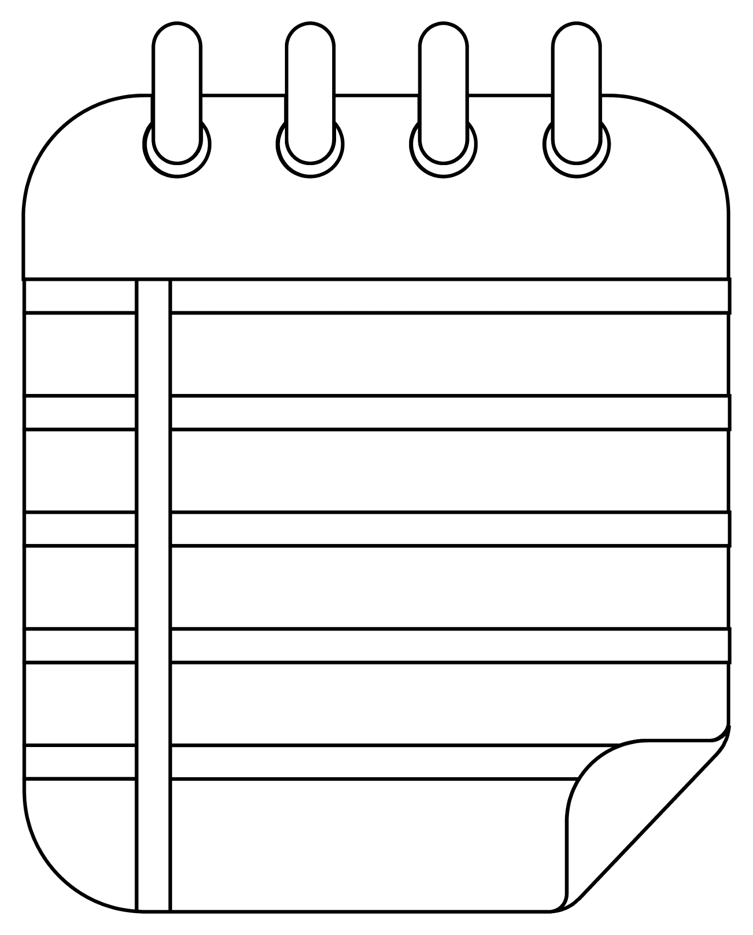 Lined Paper Coloring Page Free Printable Lined Paper Coloring Page Free Printable