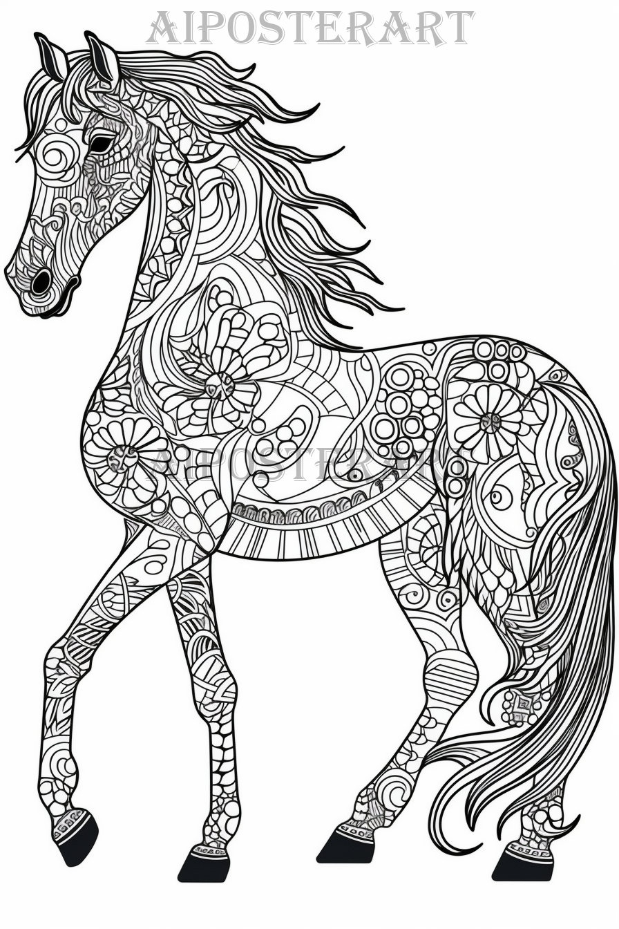 coloring pages horses printable