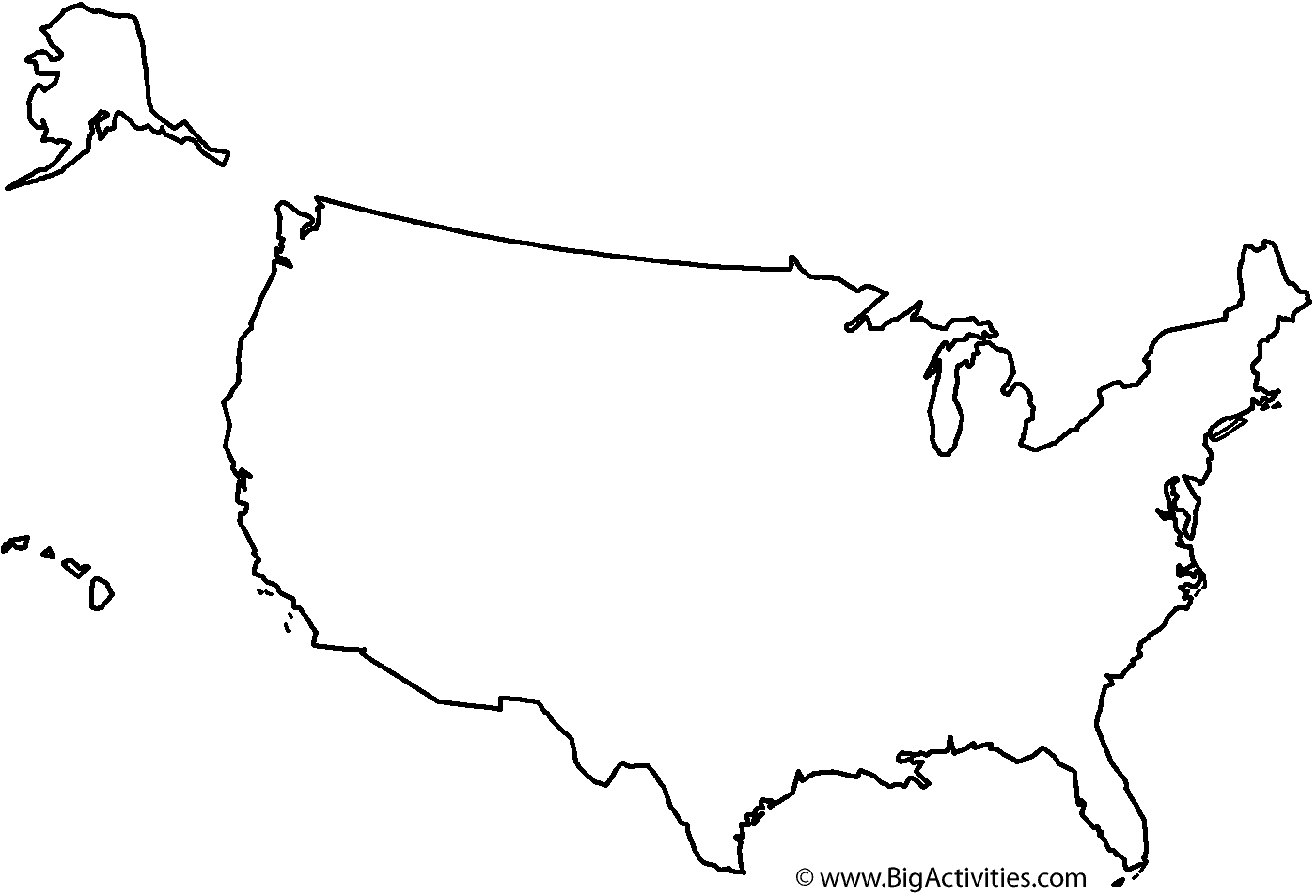 Map Of The United States With Title Coloring Page Presidents Day Map Of The United States With Title Coloring Page Presidents Day