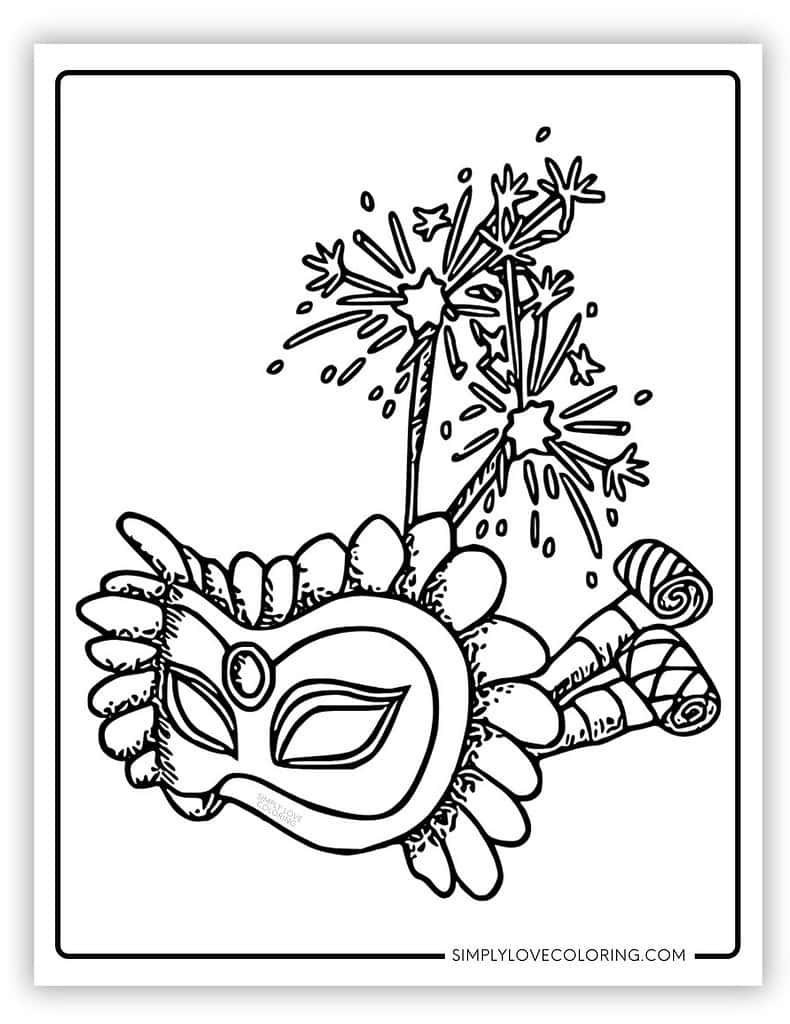 mardi gras coloring sheet