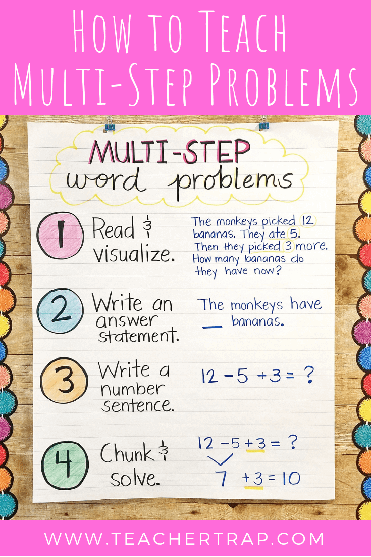 Mastering Multi Step Word Problems Teacher Trap Mastering Multi Step Word Problems Teacher Trap